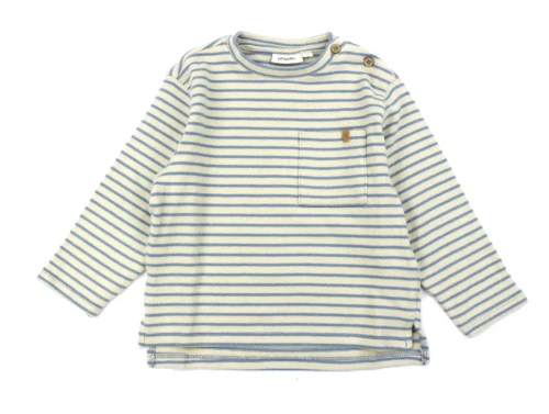 Lil Atelier smoke blue stribet loose bluse